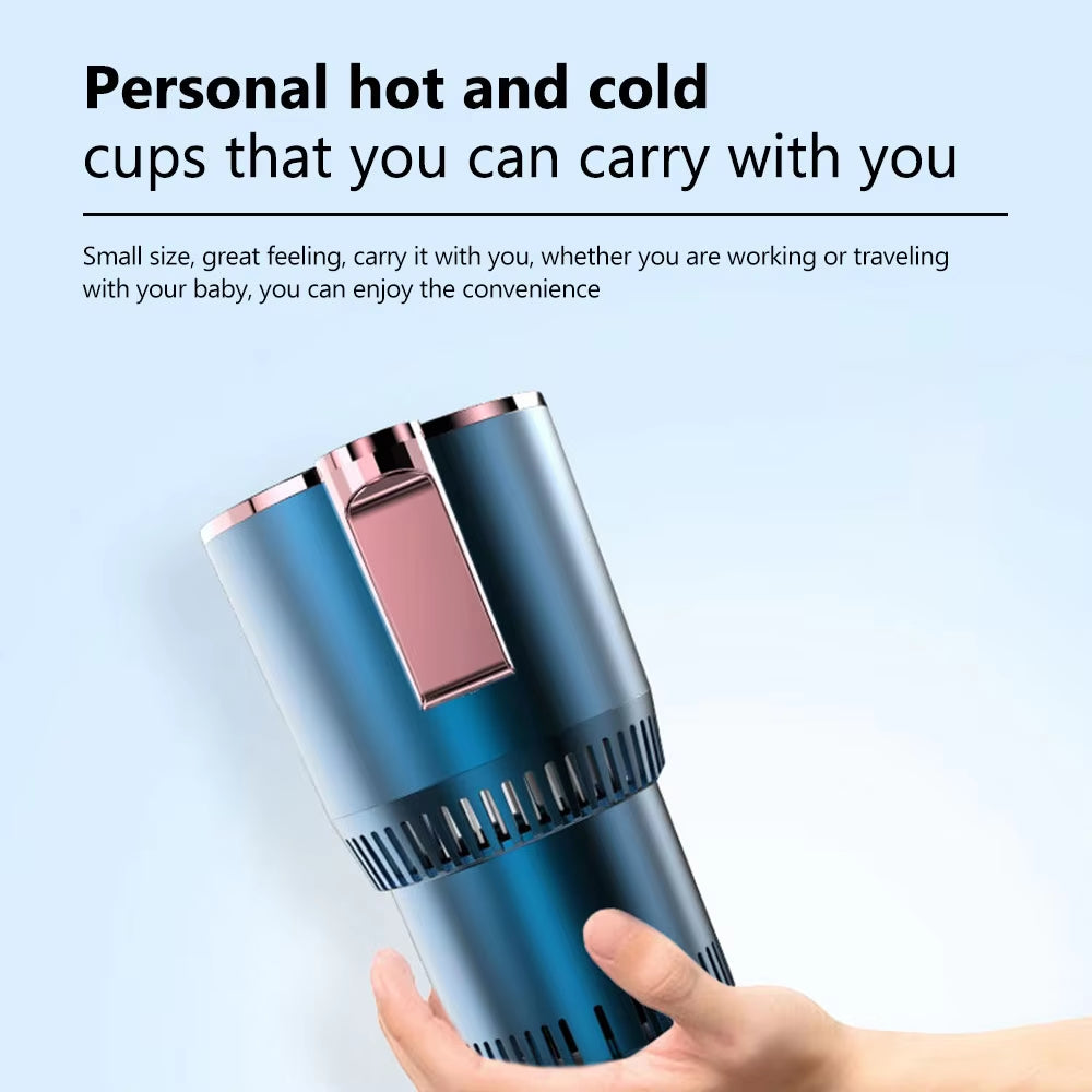 1Pc Car Smart Hot and Cold Cup Drinks Holders Digital Temperature Display Drink Cup Warmer Cooler for Home Office